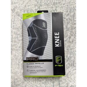P-TEX PRO Closed Patella Knee Sleeve Medium Black Thermal Compression P-TEXK201